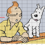grille broderie tintin