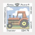 grille broderie un tracteur