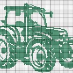 grille broderie un tracteur