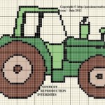 grille broderie un tracteur