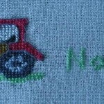 grille broderie un tracteur
