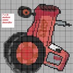 grille broderie un tracteur