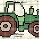grille broderie un tracteur