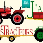grille broderie un tracteur