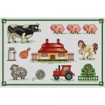 grille broderie un tracteur