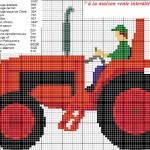 grille broderie un tracteur