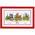 grille broderie un tracteur