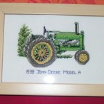 grille broderie un tracteur