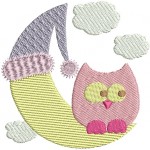 modèle broderie hibou