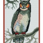 modèle broderie hibou