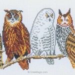 modèle broderie hibou