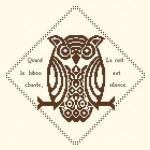 modèle broderie hibou