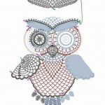 modèle broderie hibou