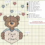 modèle broderie nounours