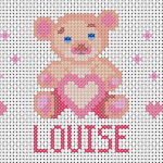 modèle broderie nounours