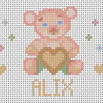 modèle broderie nounours