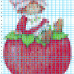 motif broderie charlotte aux fraises
