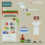 motif broderie infirmiere