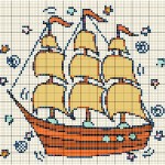 grille broderie bateau
