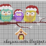 grille broderie chouette