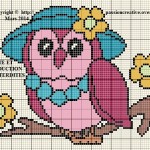 grille broderie chouette