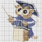 grille broderie chouette