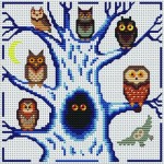 grille broderie chouette