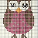 grille broderie chouette