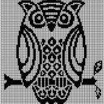 grille broderie chouette