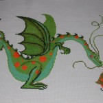 grille broderie dragon