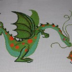 grille broderie dragon