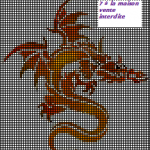 grille broderie dragon