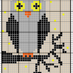 grille broderie hibou