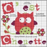 grille broderie hibou