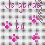 grille broderie marque page