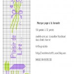 grille broderie marque page