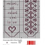 grille broderie marque page