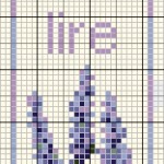 grille broderie marque page