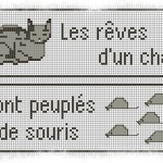 grille broderie marque page