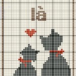 grille broderie marque page