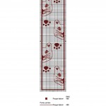 grille broderie marque page