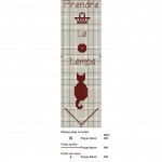 grille broderie marque page
