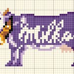 grille broderie vache