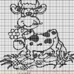 grille broderie vache