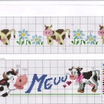 grille broderie vache