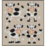 grille broderie vache