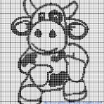 grille broderie vache