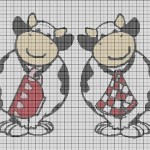 grille broderie vache