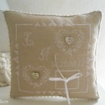 modèle broderie coussin de mariage