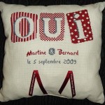 modèle broderie coussin de mariage